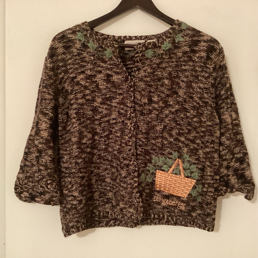 Women’s Longaberger Homestead button down cardigan sweater size small